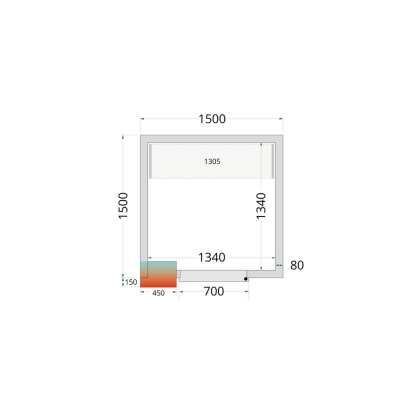 CRPF1515 Chambre froide (Complet avec monobloc)