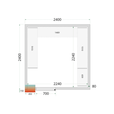 CRPF2424 Chambre froide (Complet avec monobloc)