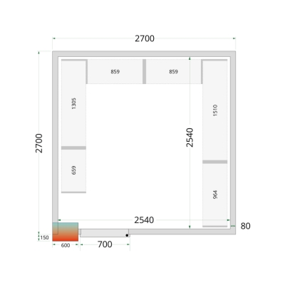 CRPF2727 Chambre froide (Complet avec monobloc)