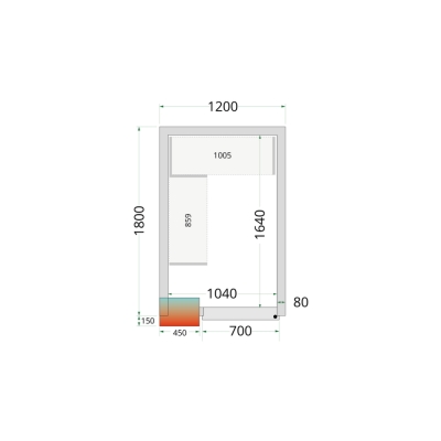  CRPF1218 Chambre froide (Complet avec monobloc)