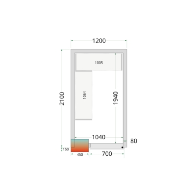 CRPF1221 Chambre froide (Complet avec monobloc)