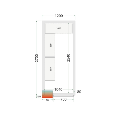 CRPF1227 Chambre froide (Complet avec monobloc)