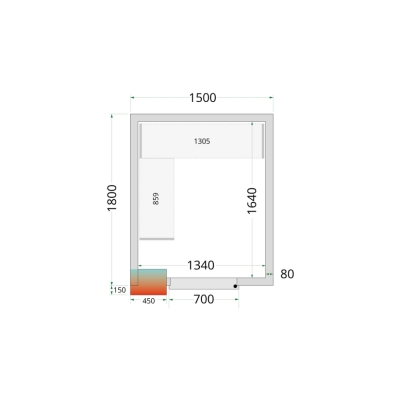 CRPF1518 Chambre froide (Complet avec monobloc)