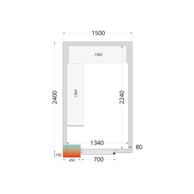 CRPF1524 Chambre froide (Complet avec monobloc)