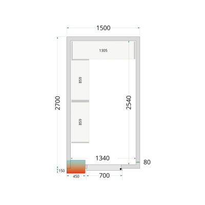  CRPF1527 Chambre froide (Complet avec monobloc)