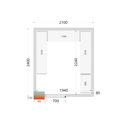 CRPF2124 Chambre froide (Complet avec monobloc)