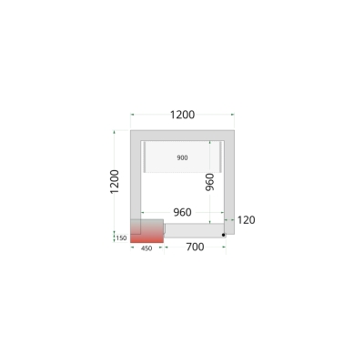 CRNF1212 Chambre froide nègative (Complet avec monobloc)