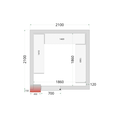 CRNF2121 Chambre froide nègative (Complet avec mono