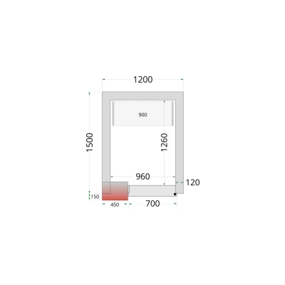 CRNF1215 Chambre froide nègative (Complet avec monobloc)