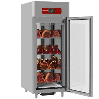 Armoire de maturation dry aging pour viande 850 Lit. ventilèe, 1 porte vitrèe, 20xGN 2/1