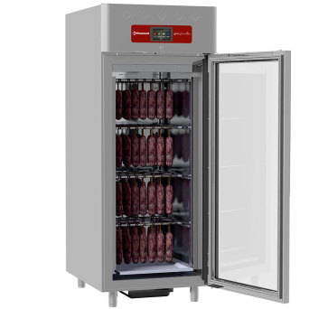 Armoire de maturation dry aging pour charcuterie 850 Lit. ventilèe, 1 porte vitrèe, 20x GN 2/1