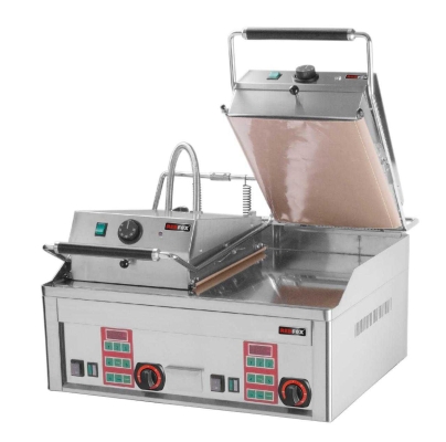 Plaque de cuisson Fry-top électrique lisse chromée | REDFOX