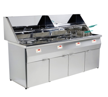 Friteuse gaz – type Santana – cuves rondes + 1 cuve carrée