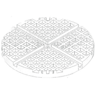 Gaufrier &eacute;lectrique pour 4 &eacute;ventails gaufr&eacute;s