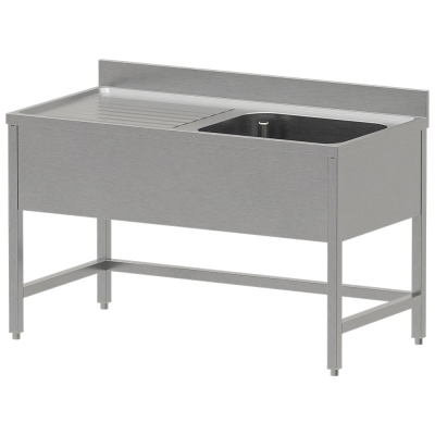 Plonge inox ECO 1 cuve égouttoir gauche, sans tablette inférieure