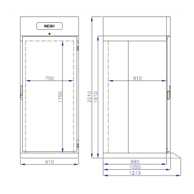 ROLL-IN R&Eacute;FRIG&Eacute;RATEUR EN ACIER INOX MONO BLOCK 700 LTR