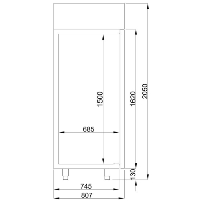 CONG&Eacute;LATEUR EN ACIER INOX PORTE EN VERRE MONO BLOCK 1400 LTR