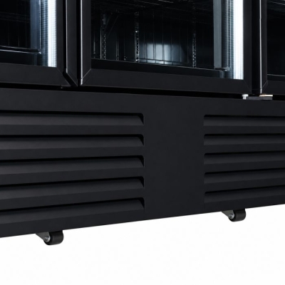 CONG&Eacute;LATEUR 4 PORTES EN VERRE NOIR JDE-2025F BL 