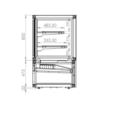 VITRINE R&Eacute;FRIG&Eacute;R&Eacute;E 750L