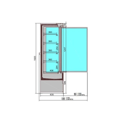 CHAMBRE FROIDE MURALE JAMIE 2 PORTES 1.5