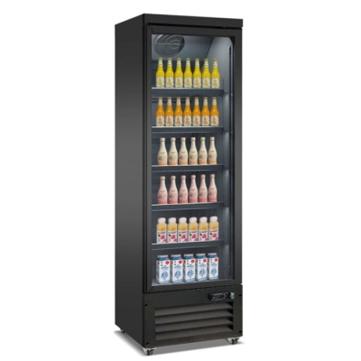 RÉFRIGÉRATEUR 1 PORTE EN VERRE NOIR CEB-500R BL