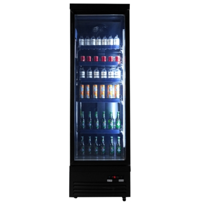 R&Eacute;FRIG&Eacute;RATEUR 1 PORTE EN VERRE NOIR CEB-500R BL