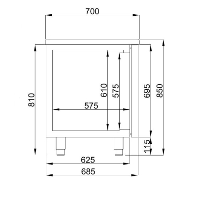 700 TABLE CONG&Eacute;LATEUR 3 PORTES MONOBLOCK ENERGY LINE