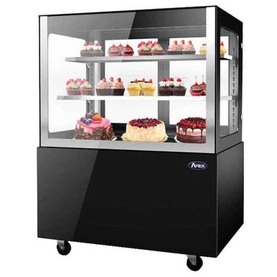 Vitrine réfrigéré droite noir éclairage led