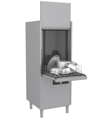 Lave-ustensiles revêtement double avec pompe de vidange 55x61 - 400 V | RM - S 157 P ABT