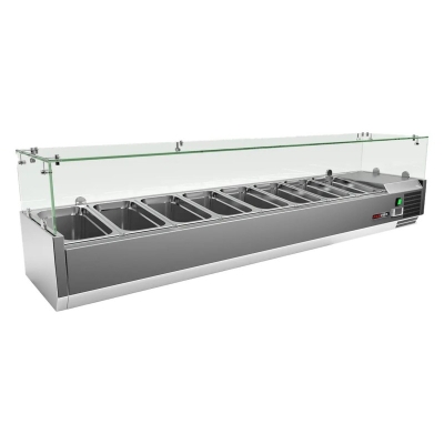 Vitrine refrigerée de comptoir 8x GN 1/3 | REDFOX - MCH 3180