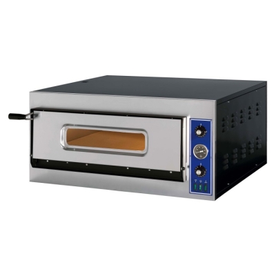 FOUR A PIZZA ELECTRIQUE PROFESSIONNEL, 1 X 4 PIZZA Ø 300 MM, COMMANDES MECANIQUES, TRIPHASE