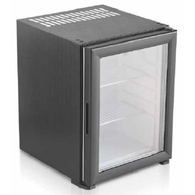 REFRIGERATEUR DE MINIBAR NOIR PORTE VITREE - SYSTEME A ABSORPTION, 40 L