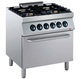 Founeau 4 feux 5,5 kW,
four èlectrique GN 2/1-
AGA