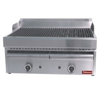 Grill-vapeur gaz avec grille de cuisson en fonte -Top-
