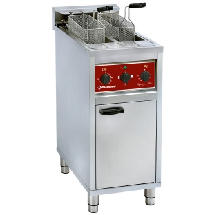 Friteuse èlectrique 2x 10 lit. sur meuble
