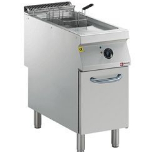 Friteuse èlectrique 1 cuve "Y" 15 litres, brà»leurs extèrieurs, sur meuble
