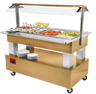 Buffet - Salad bar rèfrigèrè, 4x GN 1/1-150 (Bois Chene clair)
NB MAINTENANT DISPONIBLE AUSSI EN VERSION 6X GN1/1, VOIR NOUVELLE REF : BSB/6N-D1-R2