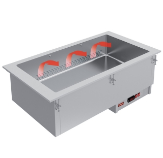 Elèment bain-marie 2 GN 1/1 - à  sec - ventilè