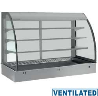 Elèment top et vitrine sur 3 niveaux ouverte (avec rideau), rèfrigèrès, ventilès, 2x GN 1/1 (sans unitè hermètique)