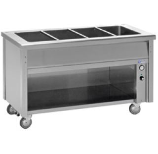 Elèment bain-marie sur armoire ouverte 3 GN 1/1
ATTENTION : DE SERIE SUR PIEDS REGLABLES (ROUES SUR DEMANDE REF : KR2F)