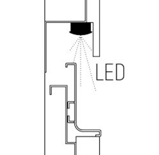 Option: Illumination LED dans moulure dècorative - au (ML)