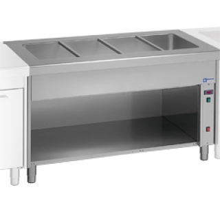 Elèment bain-marie sur meuble ouvert 2x GN 1/1