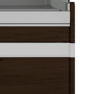 Configuration standard: Fronton en bois - BOIS FONCE