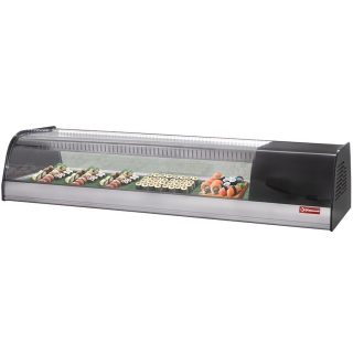 Vitrine rèfrigèrèe pour sushi, double fond perforè (inclus)