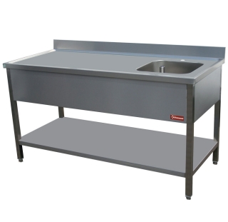 Table de chef 1 cuve droite 400X400XH275
