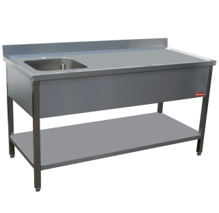 Table de chef 1 cuve gauche 400X400XH275
