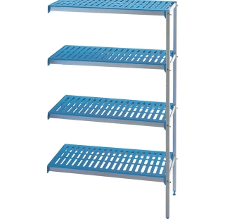 Rayonnage angulaire en aluminium GN 4 niveaux "Modular Rack"
