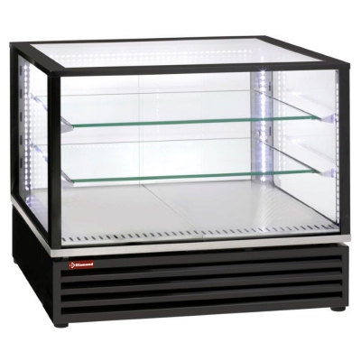 Vitrine rèfrigèrèe EN ou GN, ventilèe, 3 niv., NOIRE   VRDP-B1-R2