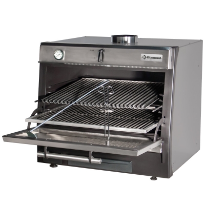 Four-BBQ à  charbon, GN 1/1 + GN2/4 (75 Kg/h)/Inox   CBQ-075/SS