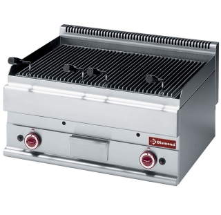 Grill pierre de lave gaz, grille de cuisson en fonte -Top-